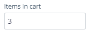 items in cart