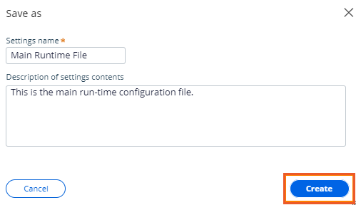 create runtime file