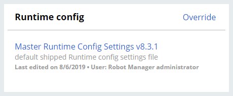 override runtime config