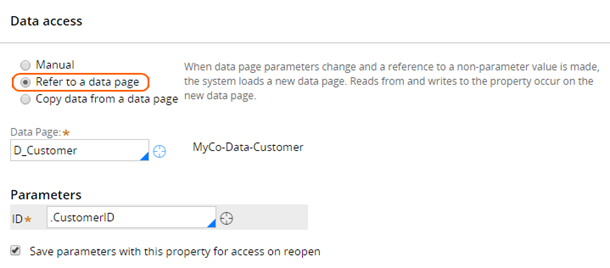 Property refer to a data page