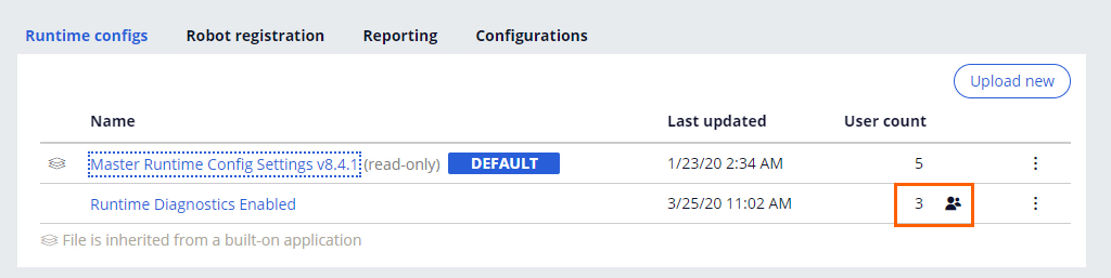 rm configuration user count