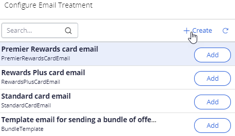 Select Email Treatment