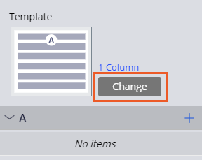 Change section template button