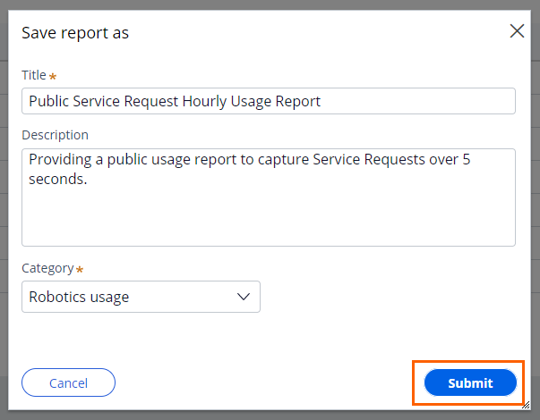 public service request report