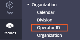 Records-organization-operator-id