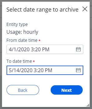 select date for archive