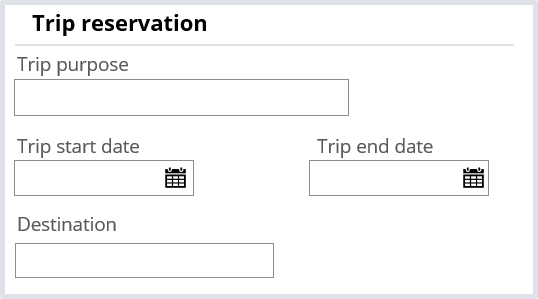 Trip reservation case type