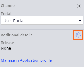 Configure the release for the user portal from the case life cycle