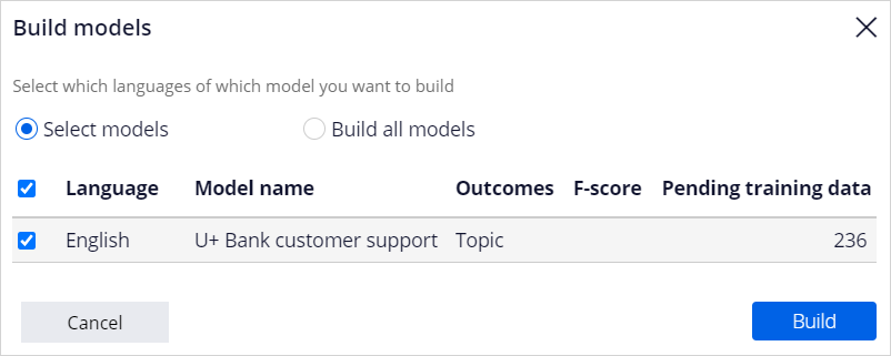Build models