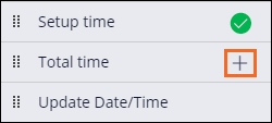 Hover over the Total time field in the Fields list