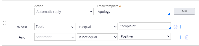 The automatic reply configuration.