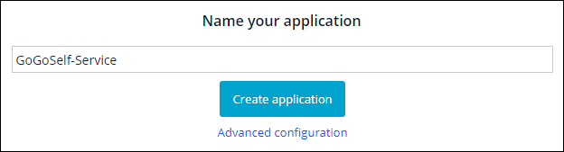 name your application