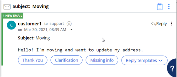 Suggested reply - missing info