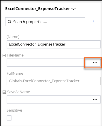 Changing an ExcelConnector FileName property