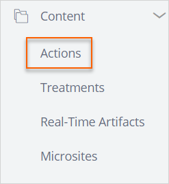 Content actions