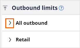 Outbound action limits