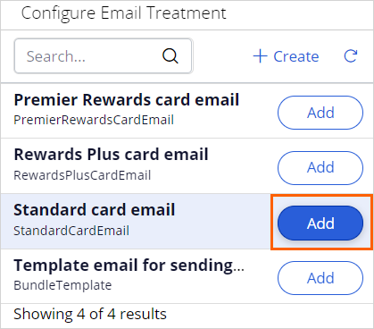 Add an email treatment