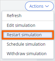 Restart simulation
