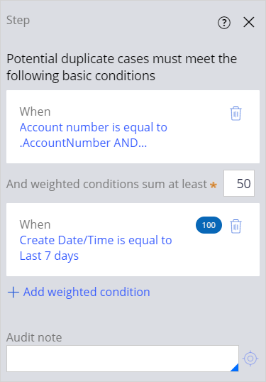 search for duplicates conditions