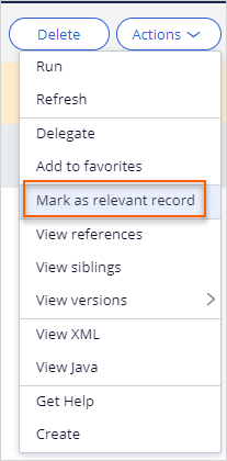 mark as relevant record