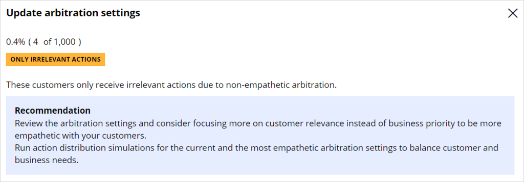 Update arbitration settings window