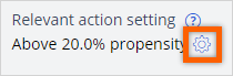 Relevant action setting icon