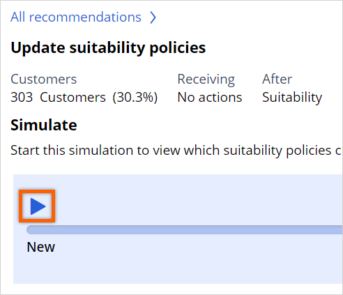 Simulate update suitability policies