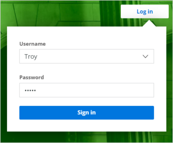 The login window for Troy on the U Bank website
