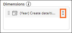 Create date/time actions displayed as three vertical dots