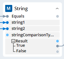 Screenshot showing Compare method from the String Data Handling library.