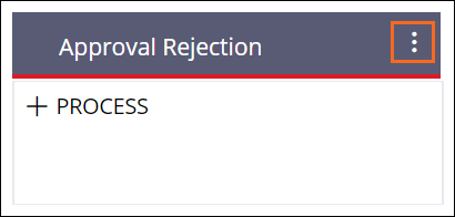 Highlighting the More icon on the Approval rejection stage.