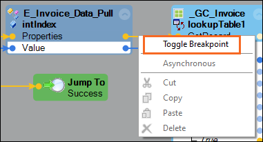 Toggle breakpoint right click menu