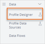 Click the Profile Designer in the navigation bar