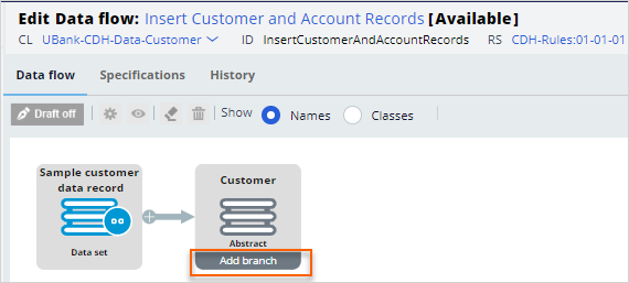 Add a branch to the data flow