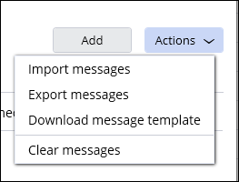 Import messages action into the message manifest 