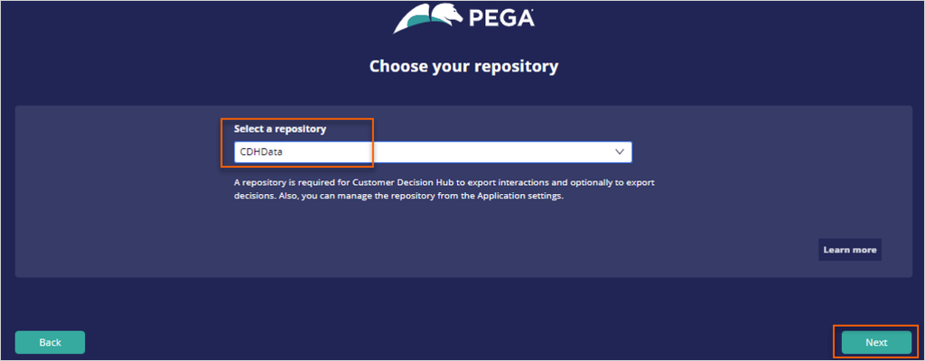 Select CDH data repository