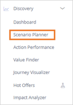 Scenario Planner list selection