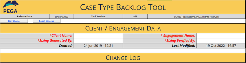 The Project Summary tab from the Case Type Backlog