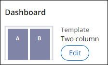 Edit template button for a Dashboard