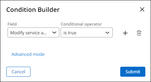 Condition Builder for the Identify location View