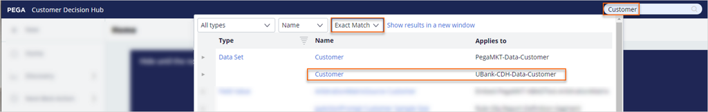 Select the Customer Data set