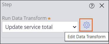 Edit Data Transform button