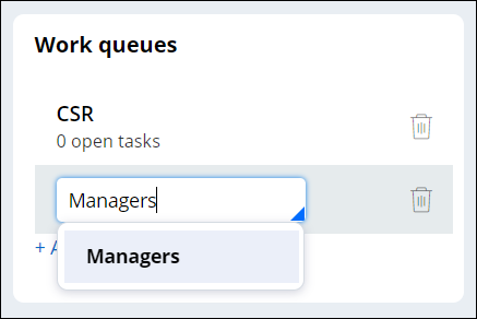 Add Manager work queue to the CSR team