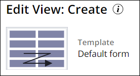 Default form template for a form View