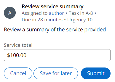 Review service summary Step