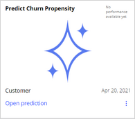 The Predict Churn Propensity prediction tile