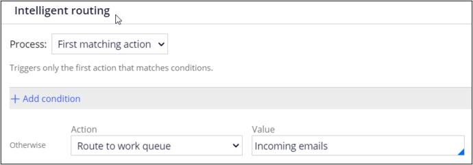 Routing condition for Incoming email queue