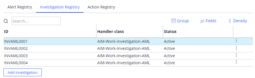 AIM Investigation registry