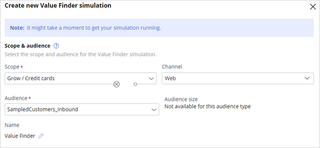 New Value finder simulation
