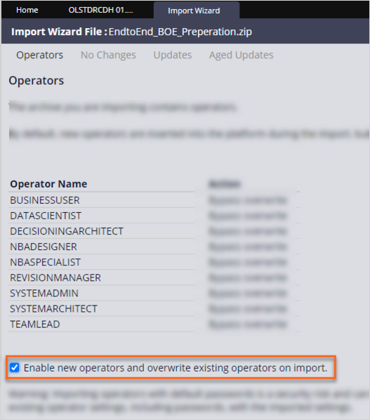 Enable new operators and overwrite existing